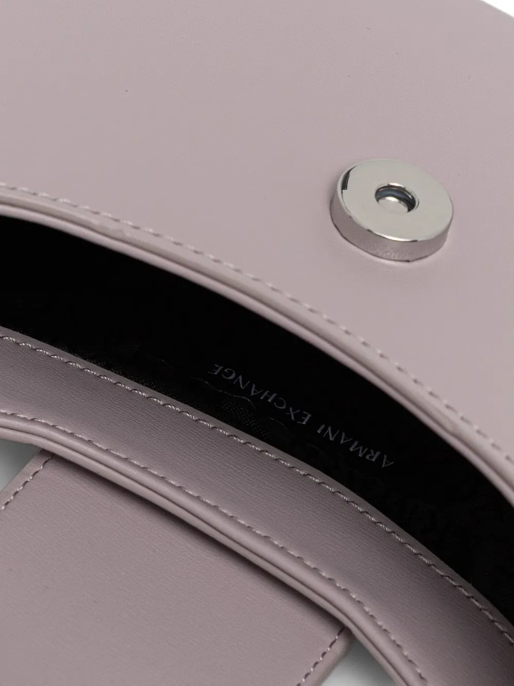 Armani Exchange Halvemaanvormige mini-schoudertas met logo-plakkaat Paars