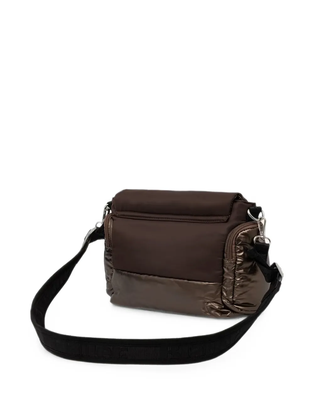 Blauer logo-patch padded shoulder bag Bruin