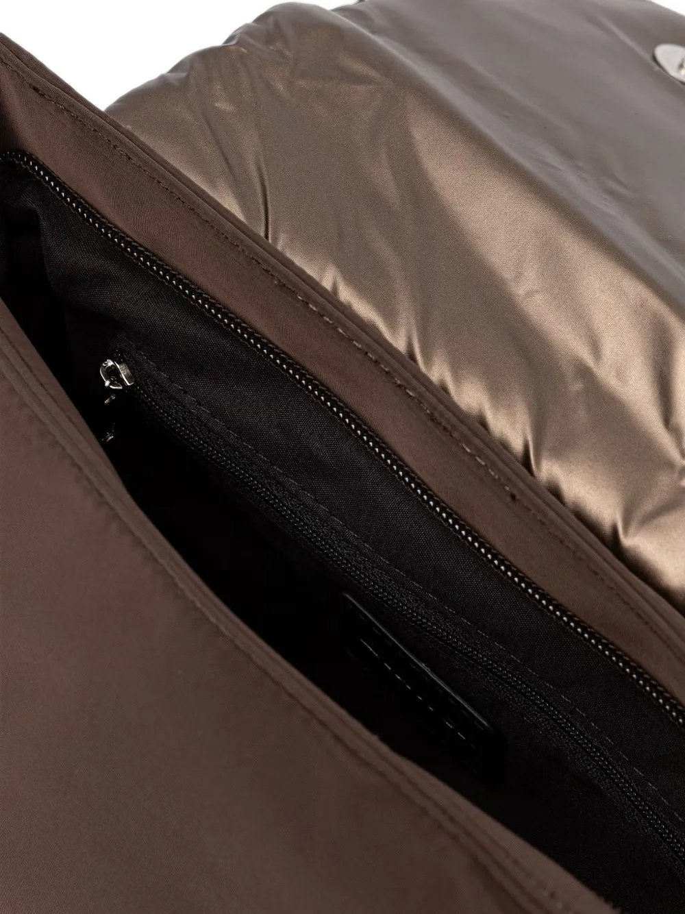 Blauer logo-patch padded shoulder bag Bruin