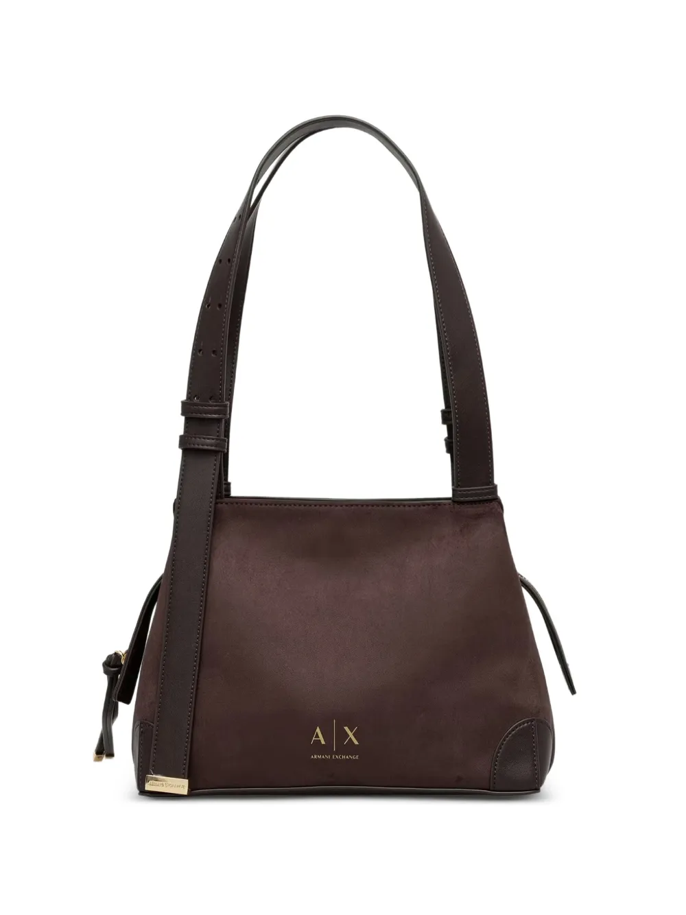 Armani Exchange logo-print panelled tote bag - Marrone
