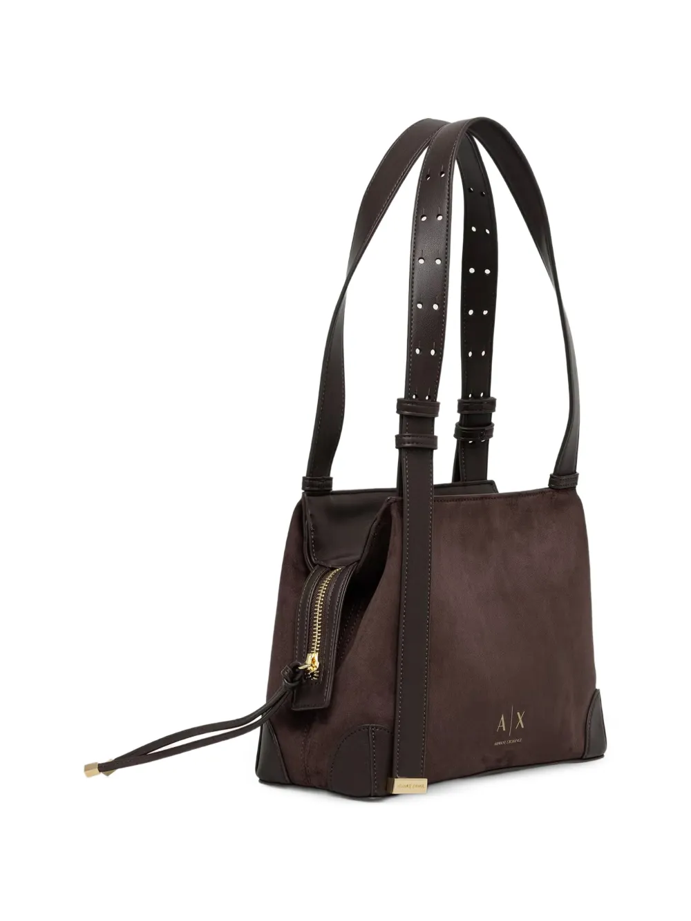 Armani Exchange Shopper met logoprint Bruin