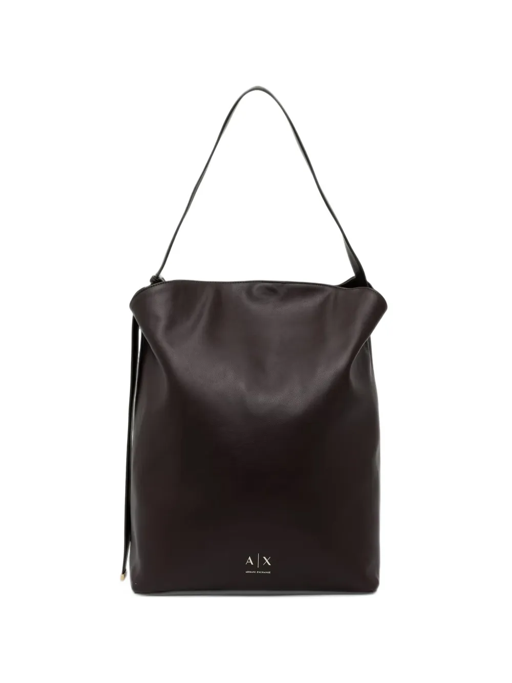 Armani Exchange logo-print shoulder bag - Braun