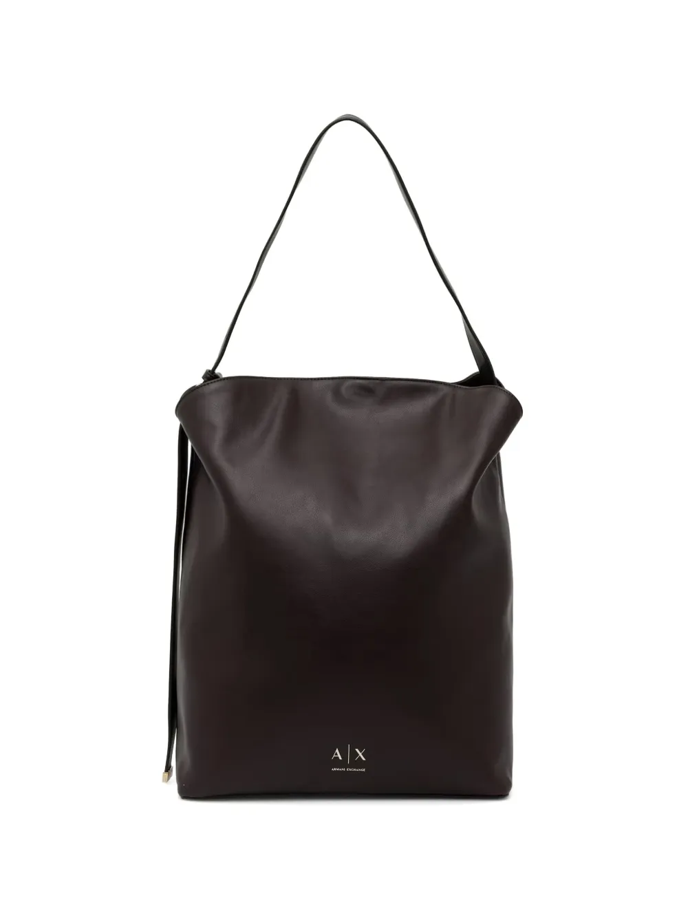 Armani Exchange logo-print shoulder bag - Braun