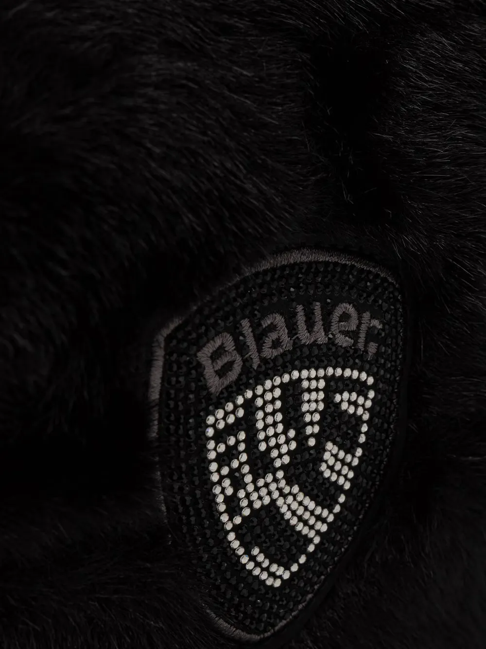 Blauer Rugzak met logopatch Zwart