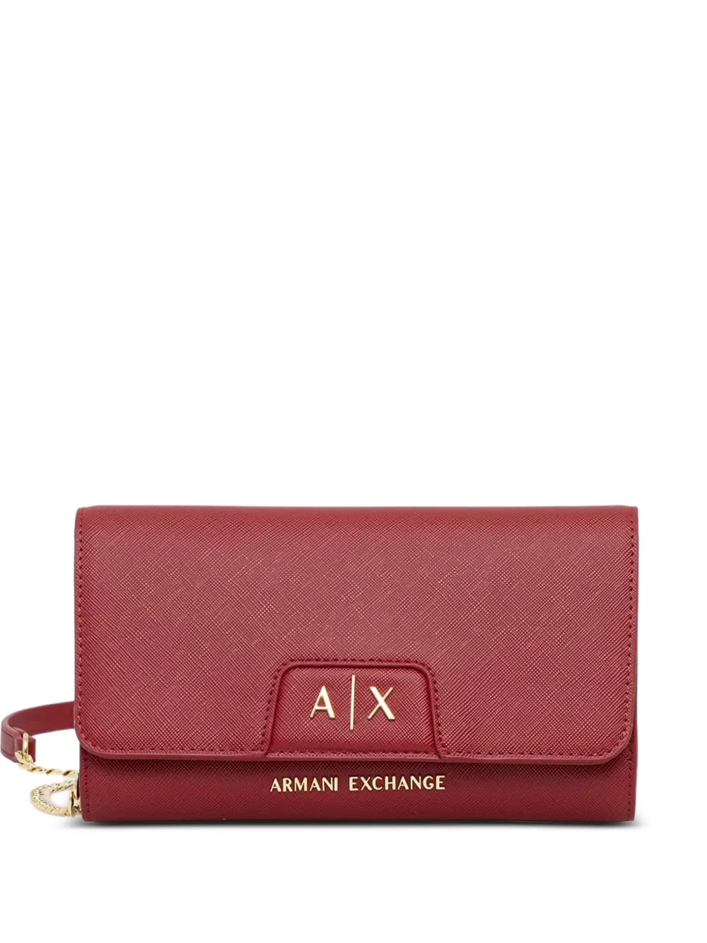 Armani Exchange logo-plaque clutch bag - Rot