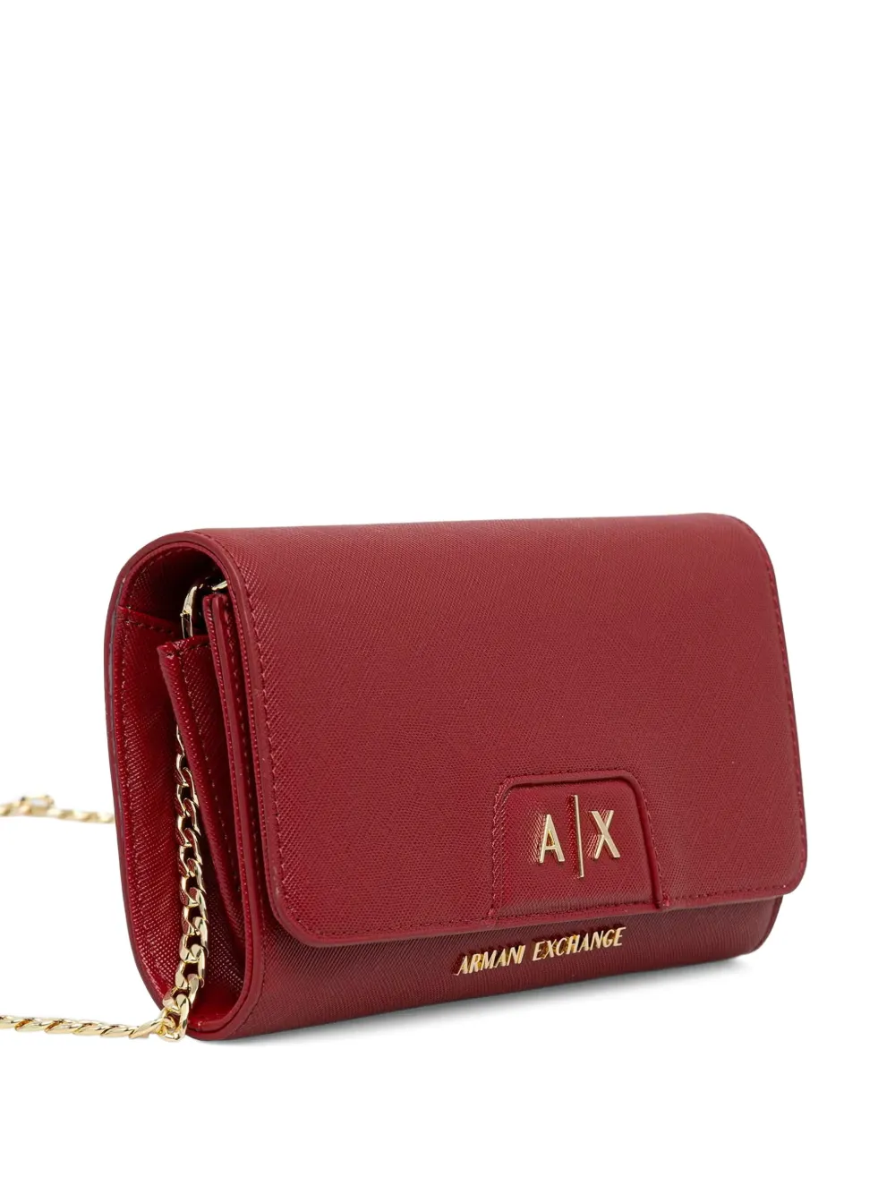 Armani Exchange Clutch met logoplakkaat Rood