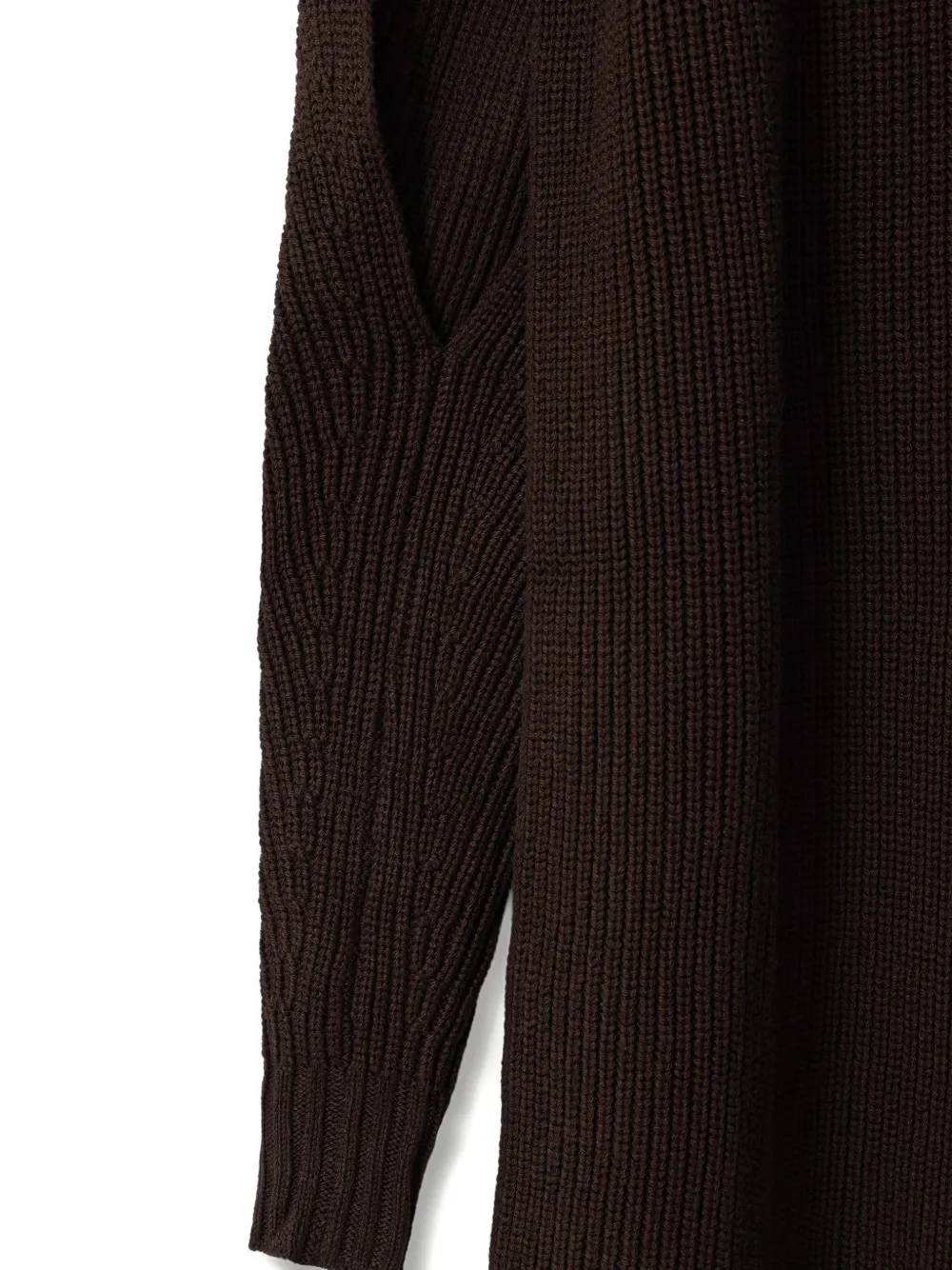 Armani Exchange Ribgebreide sjaal met logo van pailletten Bruin