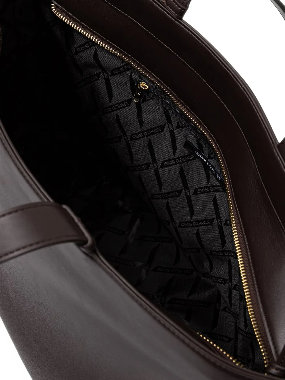 Armani Exchange Schoudertas met gespbandje en logo-plakkaat Bruin