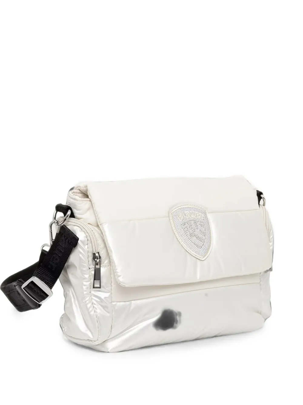 Blauer Embellished-logo Padded Shoulder Bag In White