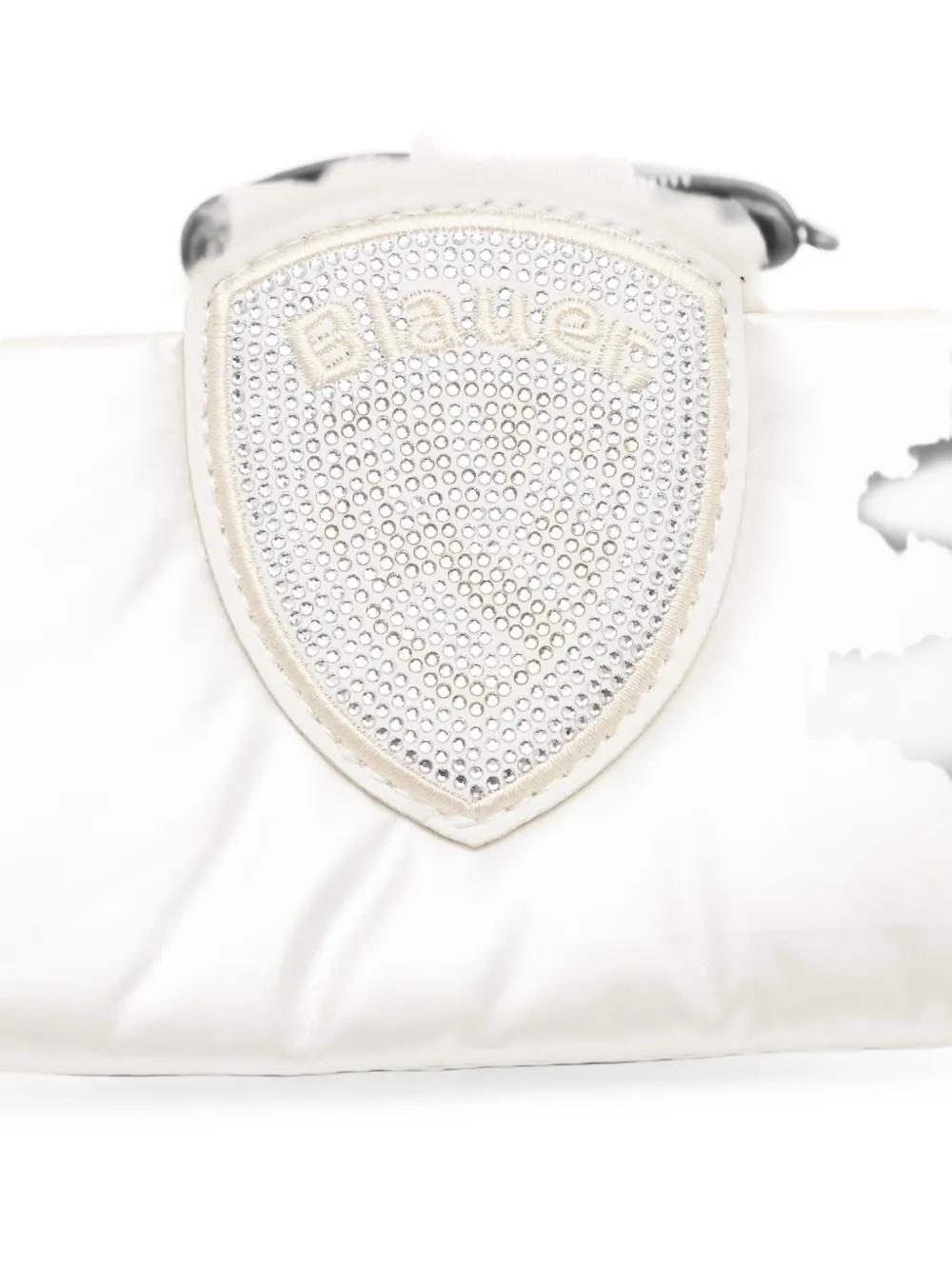 Blauer embellished-logo padded shoulder bag Wit