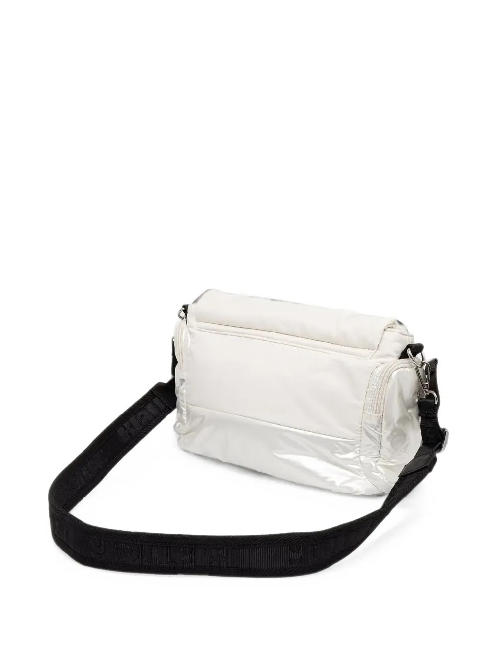 Blauer embellished-logo padded shoulder bag Wit