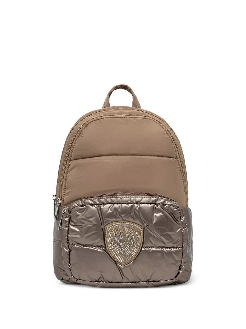 Blauer quilted crystal-logo backpack - Marron Blauer quilted crystal-logo backpack - Marron