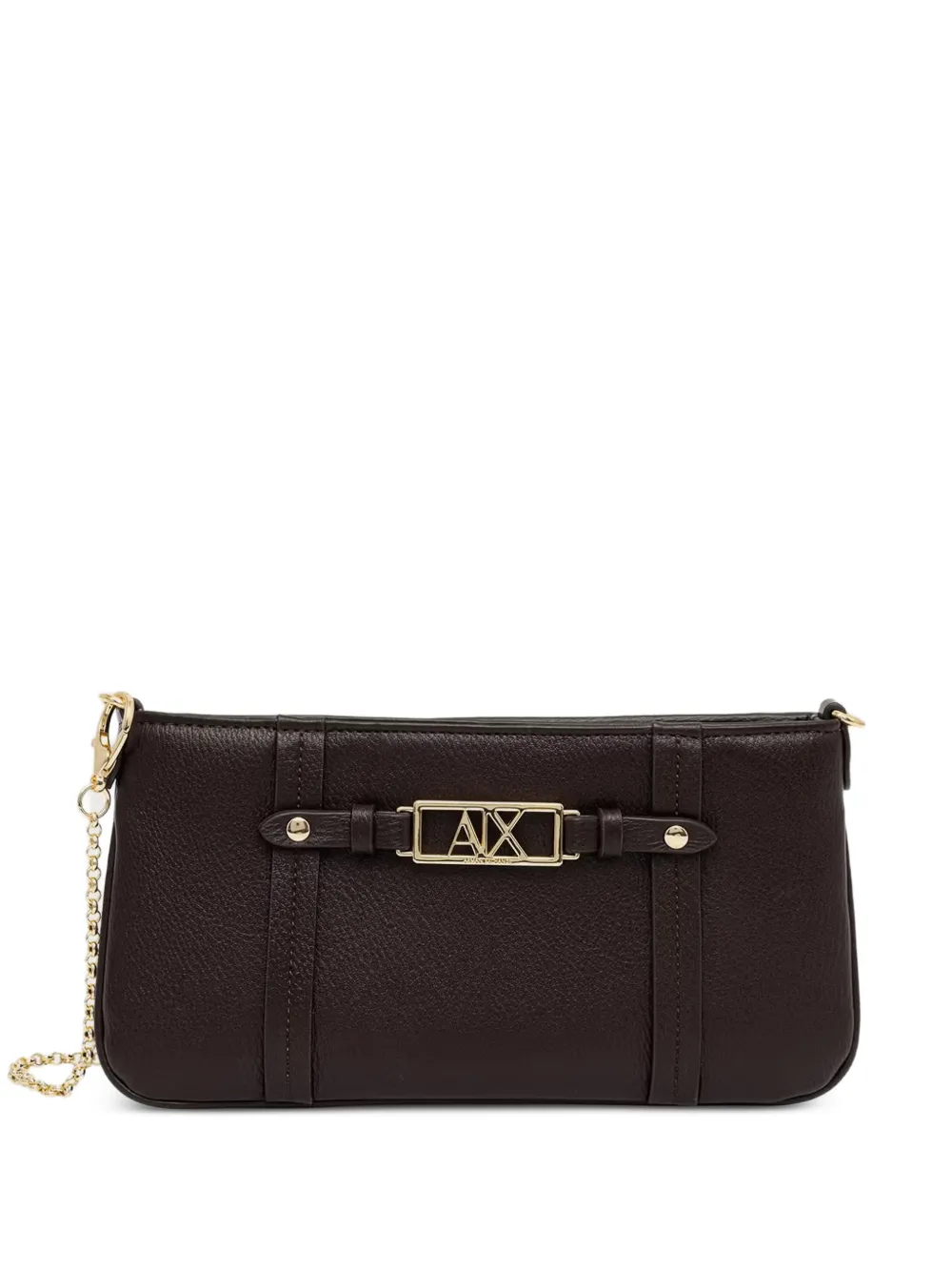Armani Exchange logo-plaque chain-link tote bag - Marrone