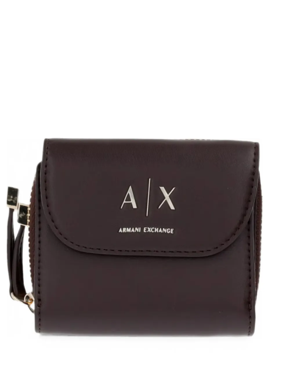Armani Exchange logo-plaque foldover wallet - Marrone