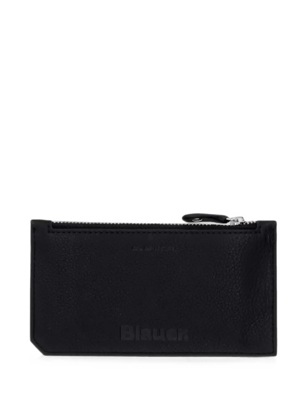 Blauer logo-embossed leather cardholder Zwart