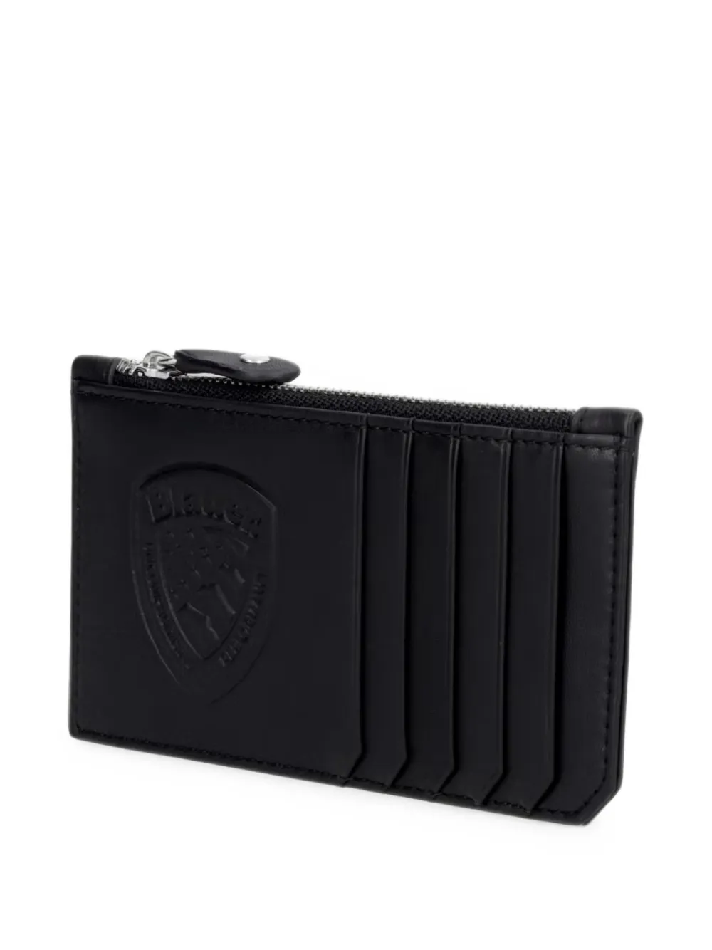 Blauer logo-embossed leather cardholder - Schwarz