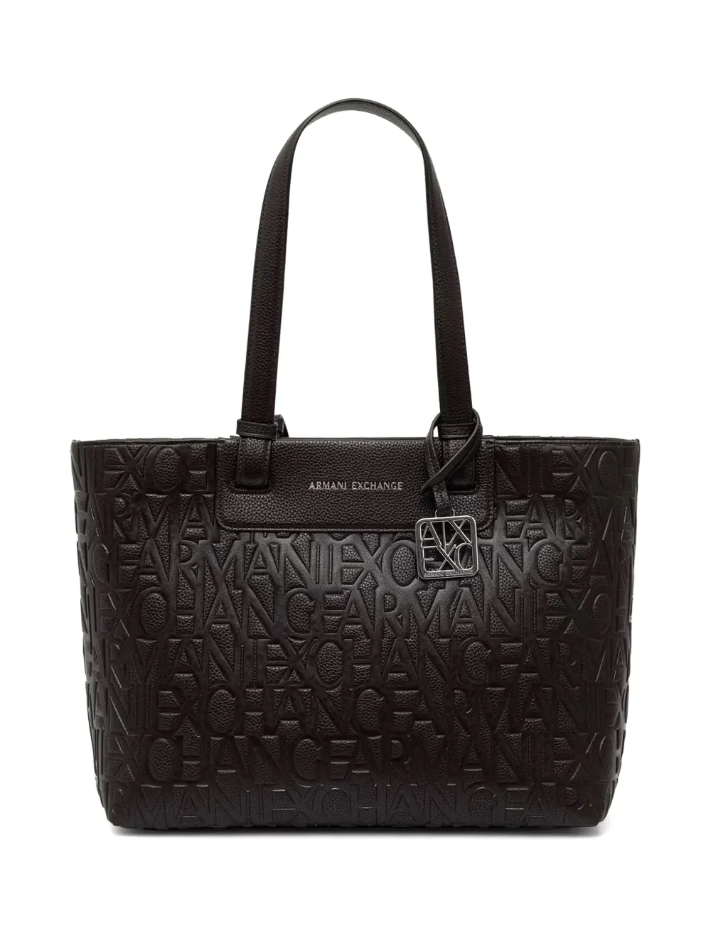 Armani Exchange logo-embossed tote bag - Marrone