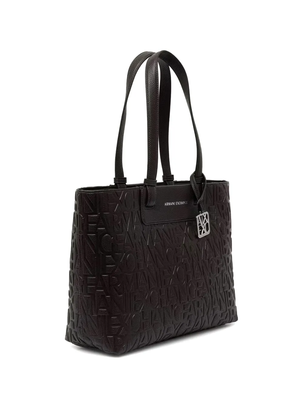 Armani Exchange Shopper met logo-reliëf Bruin