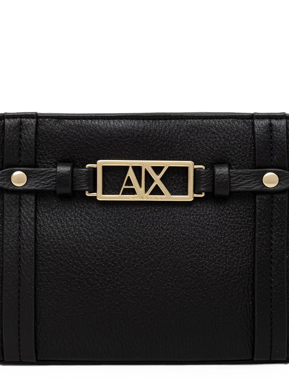 Armani Exchange Mini-schoudertas met ketting en logo-plakkaat Zwart