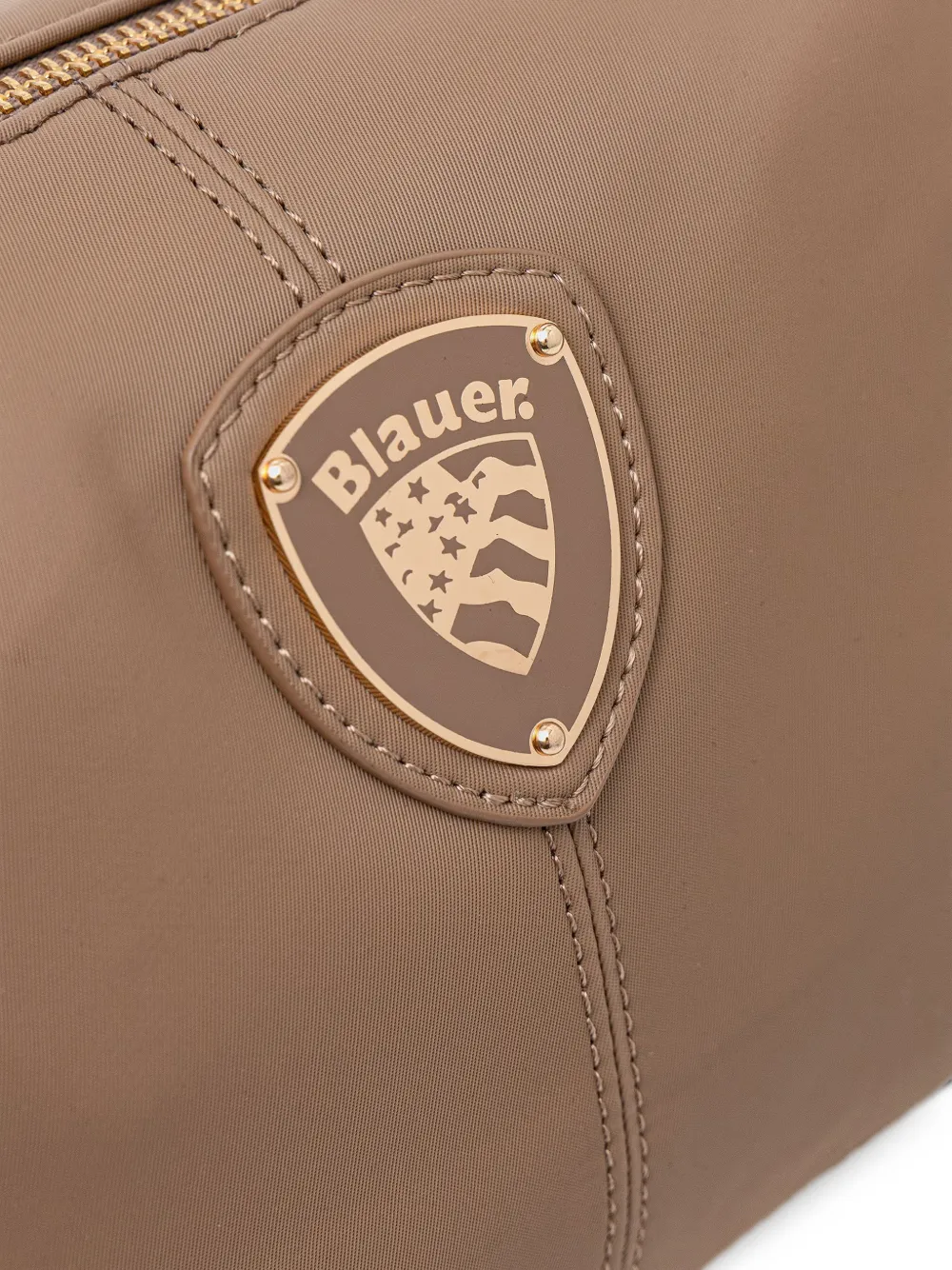 Blauer logo-plaque shoulder bag Bruin