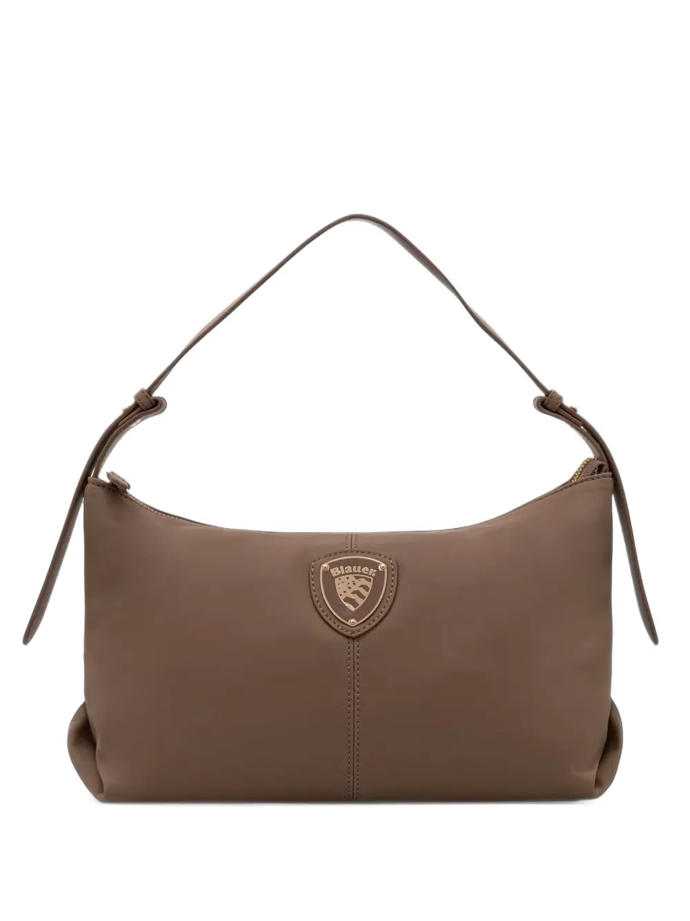 Blauer logo-plaque shoulder bag - Marrone