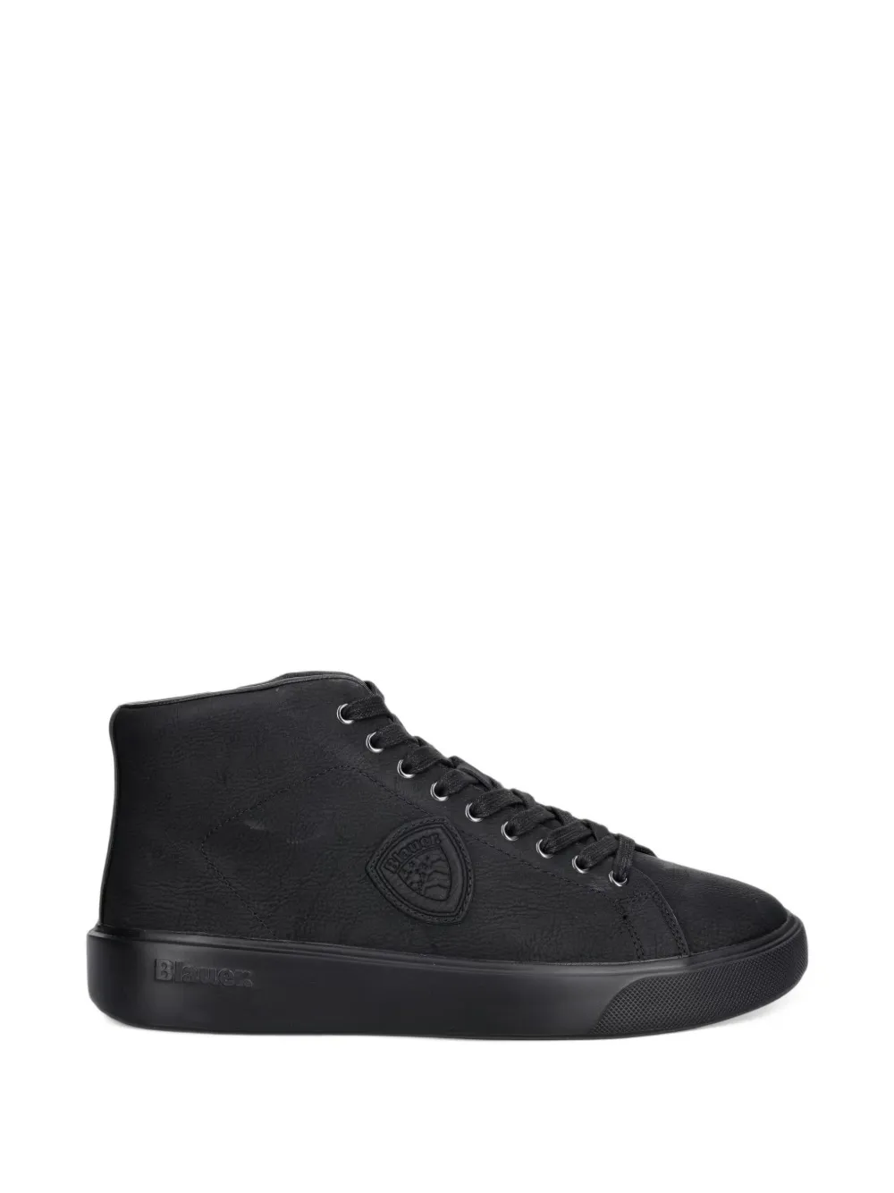 Blauer Logo-patch Sneakers In Black
