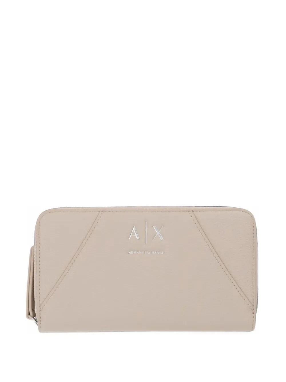 Armani Exchange logo-plaque zip-around wallet - Toni neutri