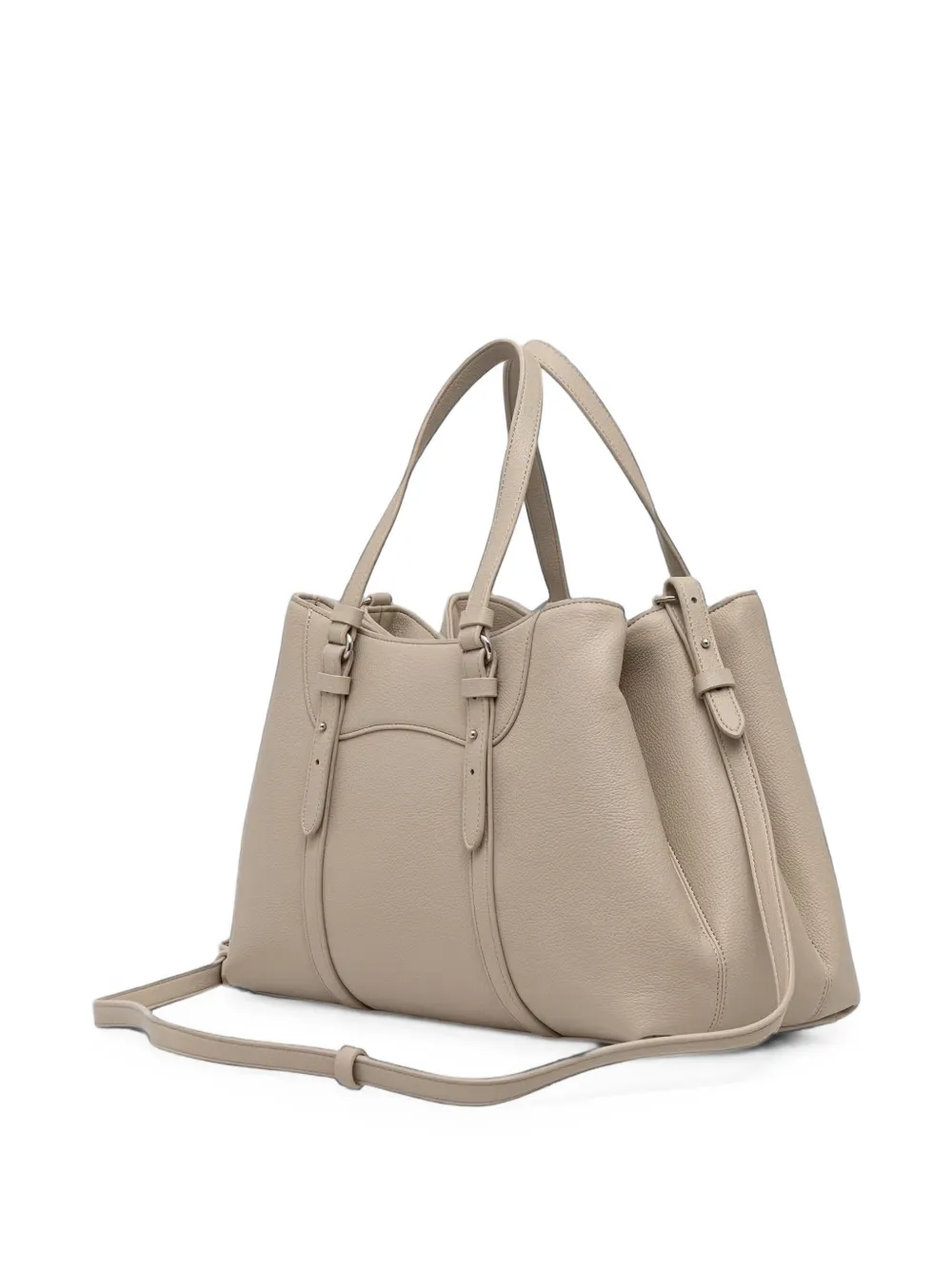 Armani Exchange Shopper met logoplakkaat Beige