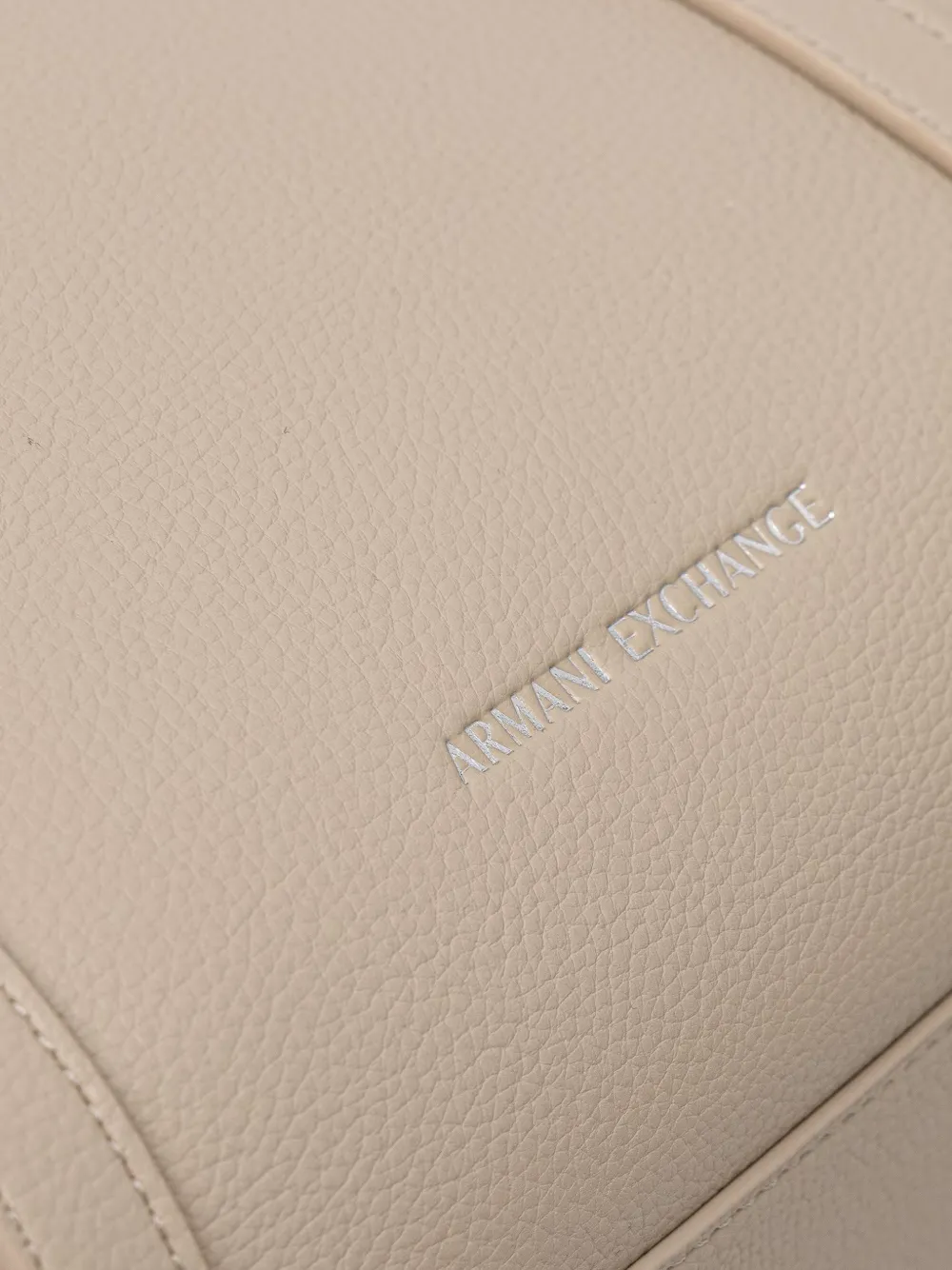 Armani Exchange Shopper met logoplakkaat Beige