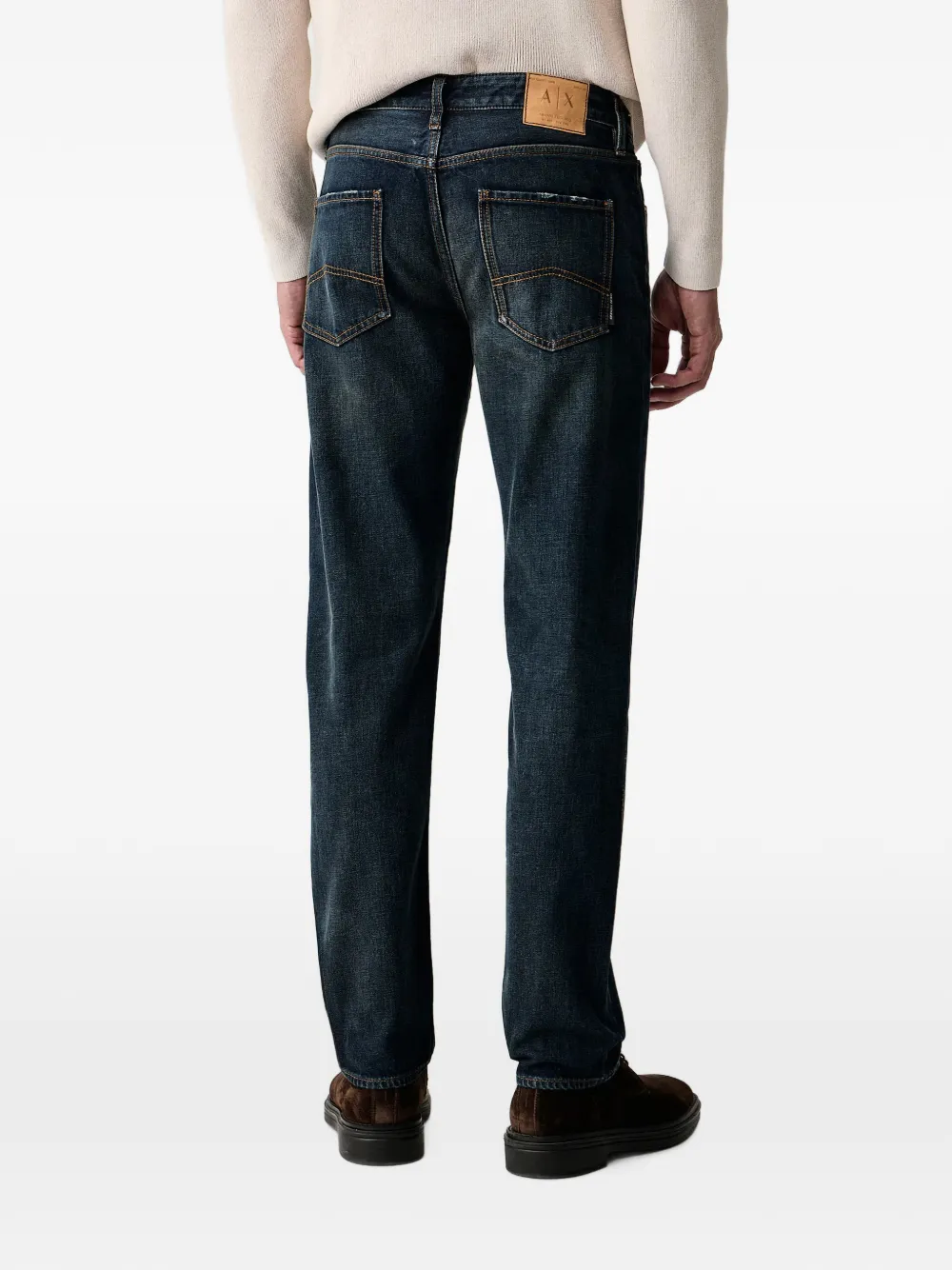 Armani Exchange Jeans met vervaagd effect Blauw