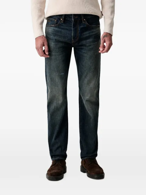Armani Exchange faded whiskered jeans