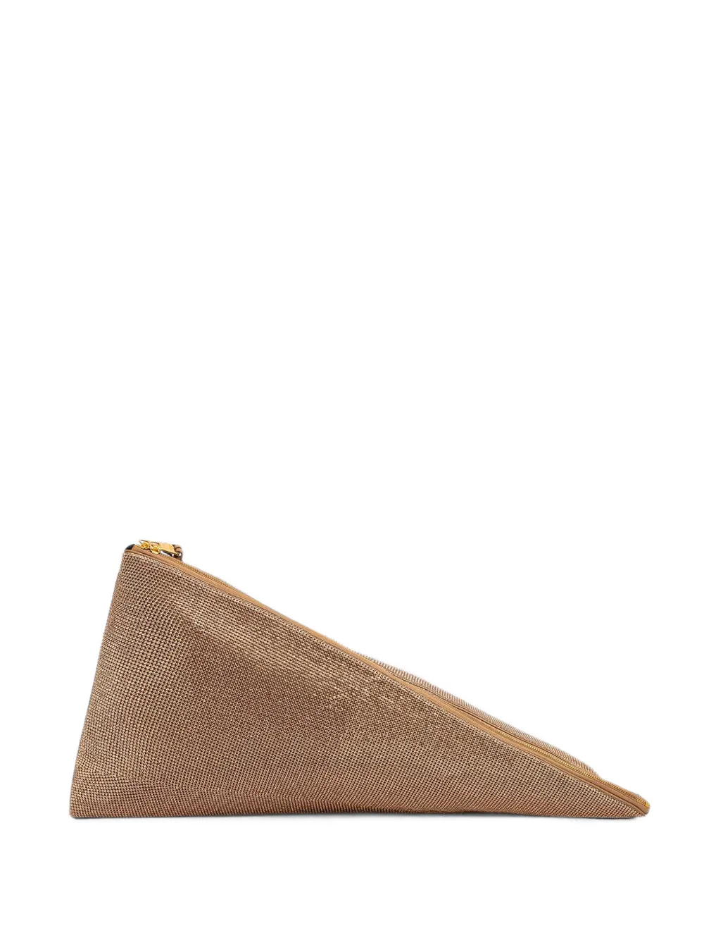Patrizia Pepe crystal-embellished triangular clutch bag - Oro