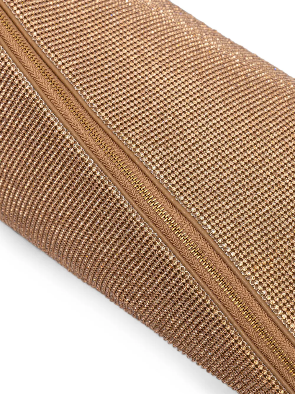Patrizia Pepe Driehoekige clutch verfraaid met kristallen Goud