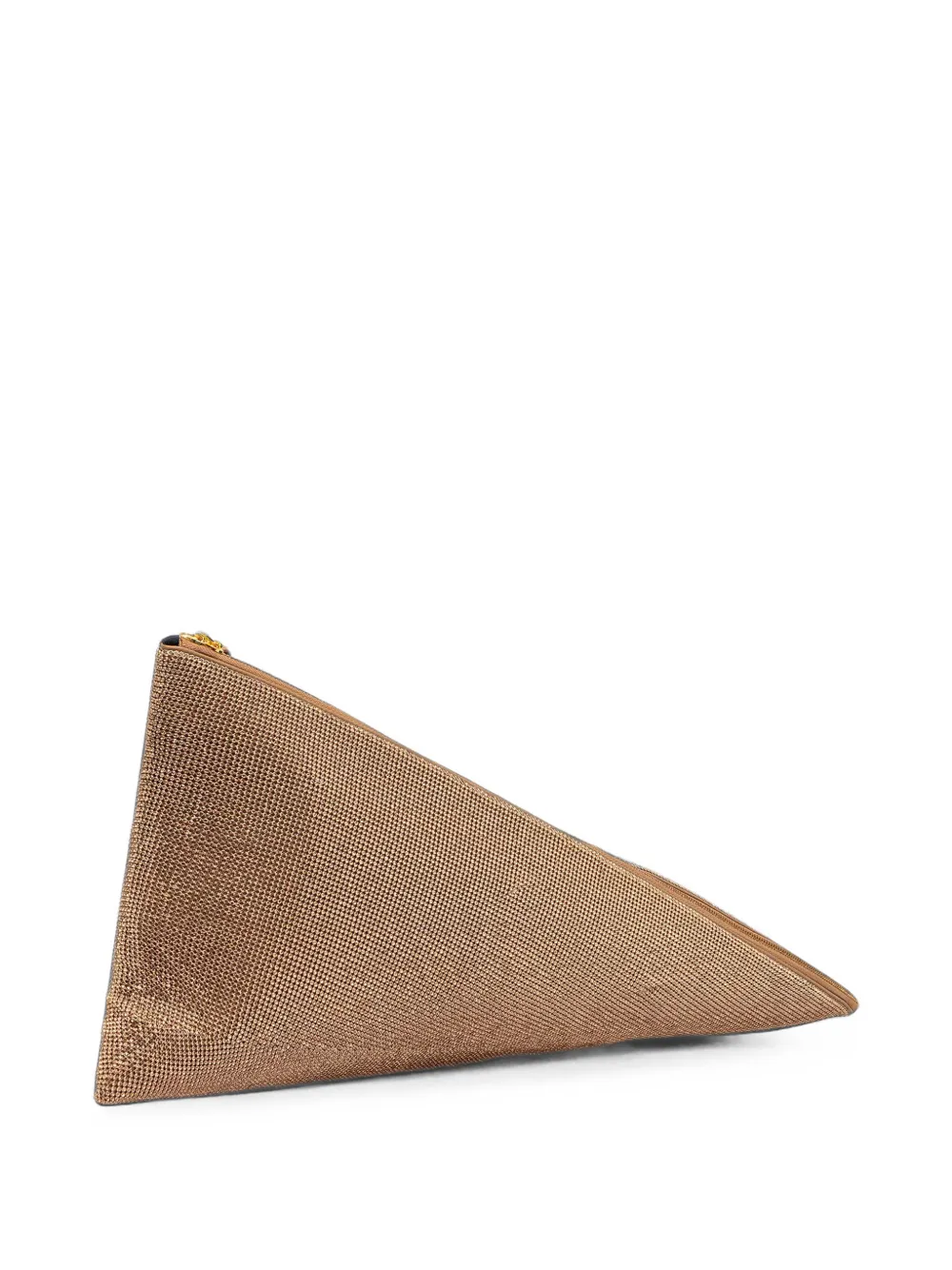 Patrizia Pepe Driehoekige clutch verfraaid met kristallen Goud