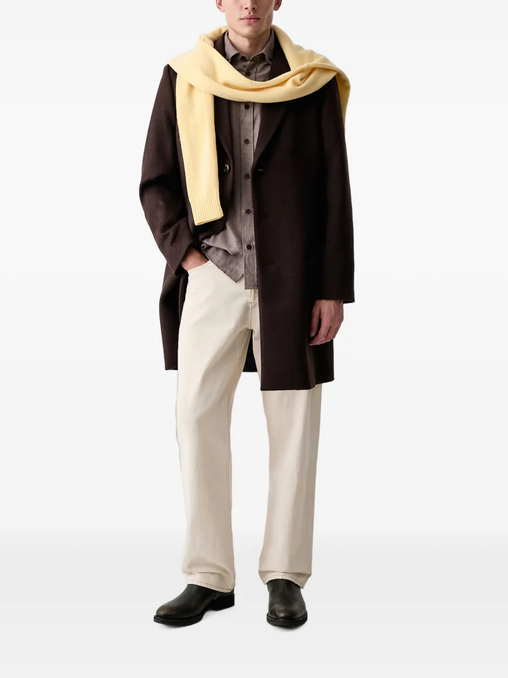 Mos Mosh MMGMarco button-down overhemd met lange mouwen Bruin