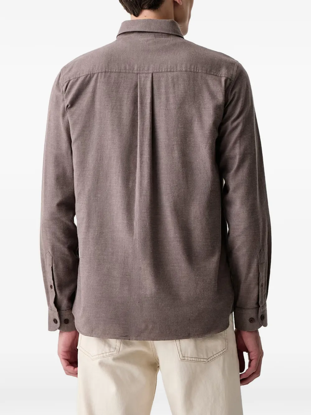 Mos Mosh MMGMarco button-down overhemd met lange mouwen Bruin