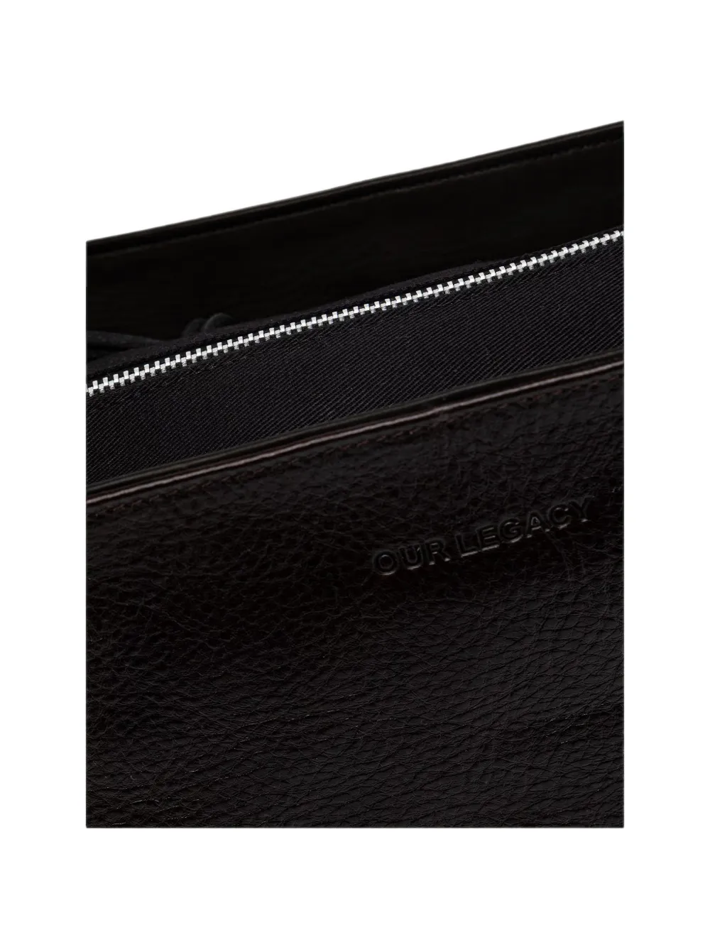 OUR LEGACY Brick leren shopper met textuur Bruin