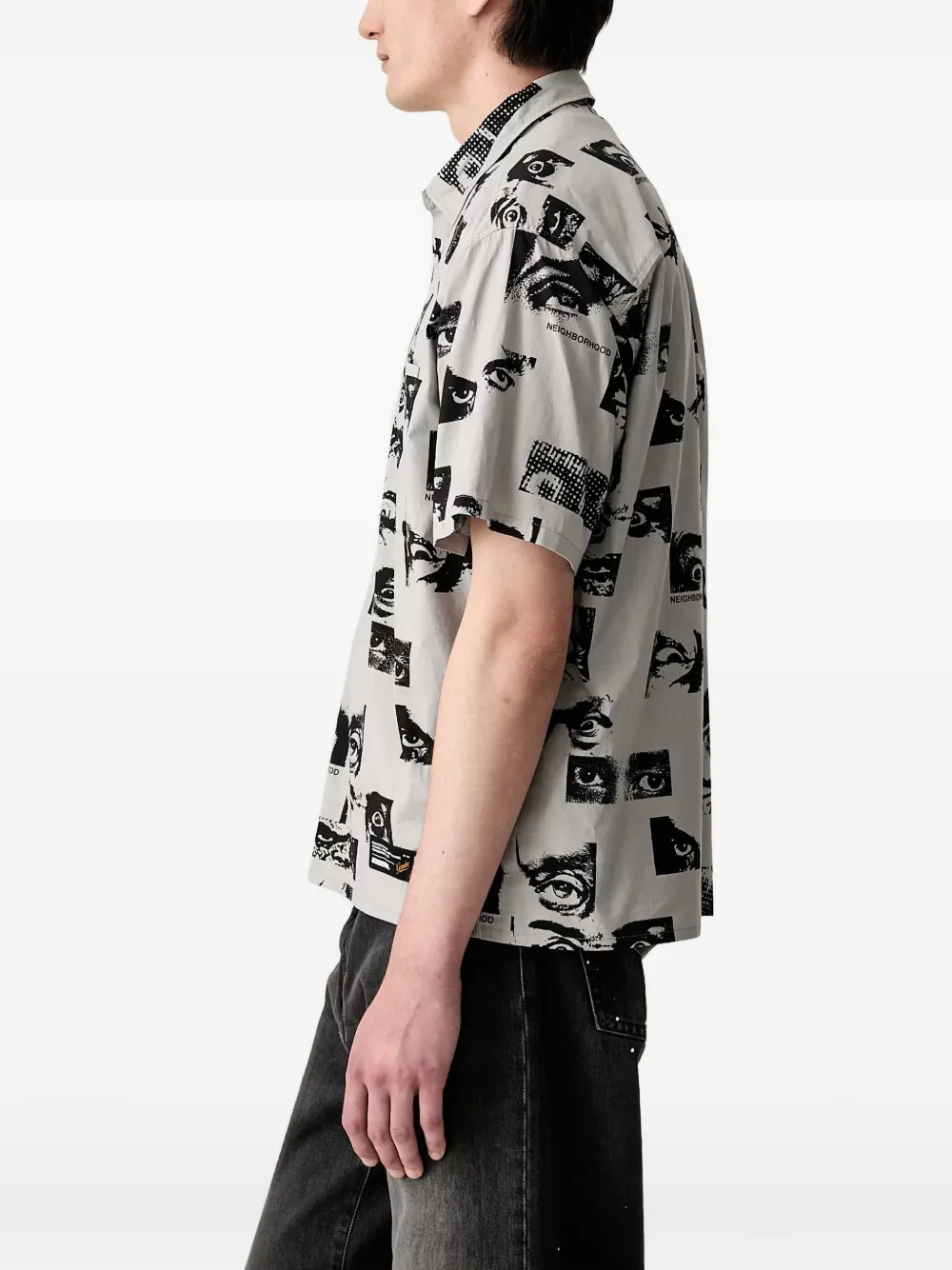 Neighborhood Overhemd met grafische print Grijs
