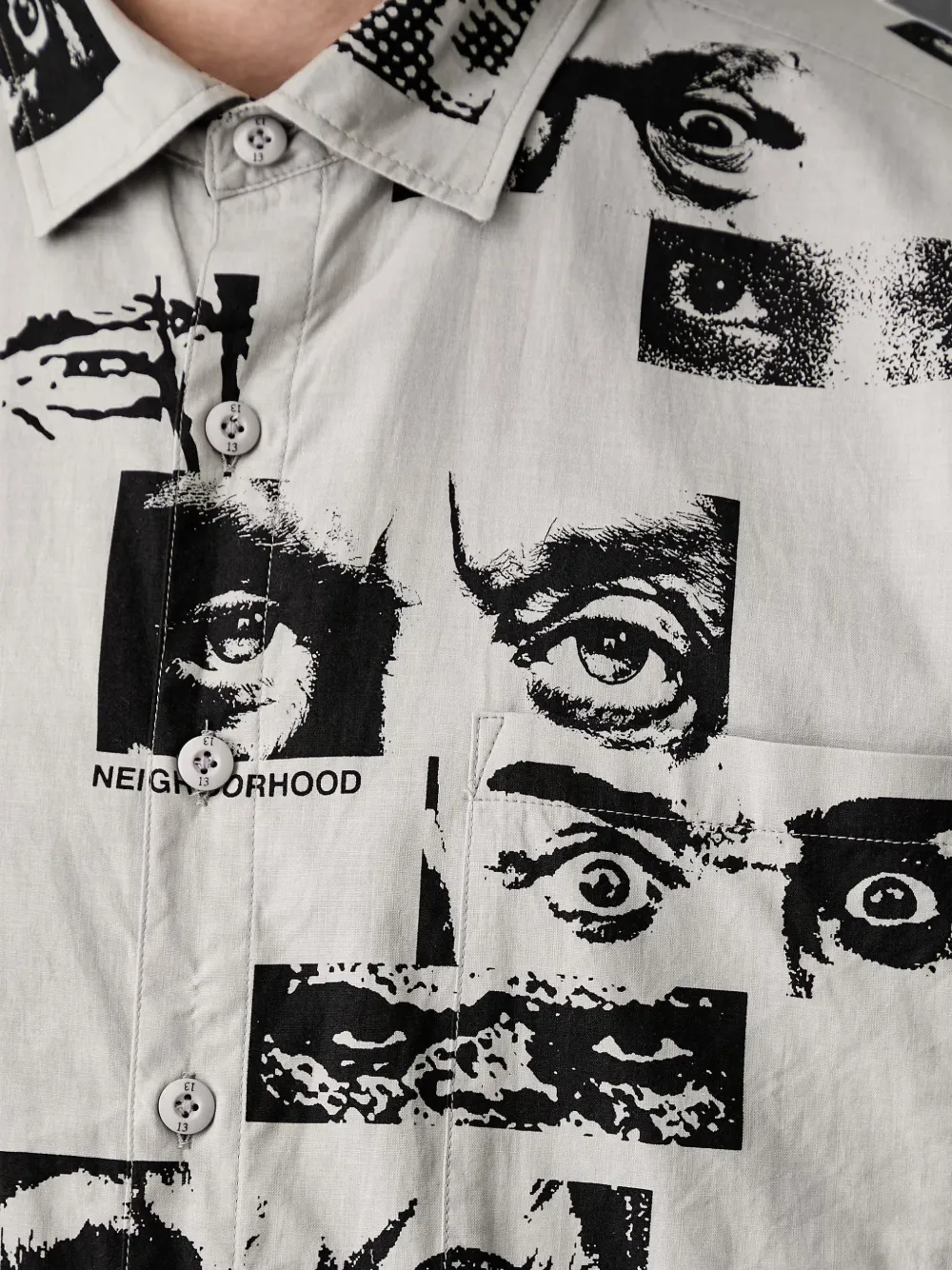 Neighborhood Overhemd met grafische print Grijs