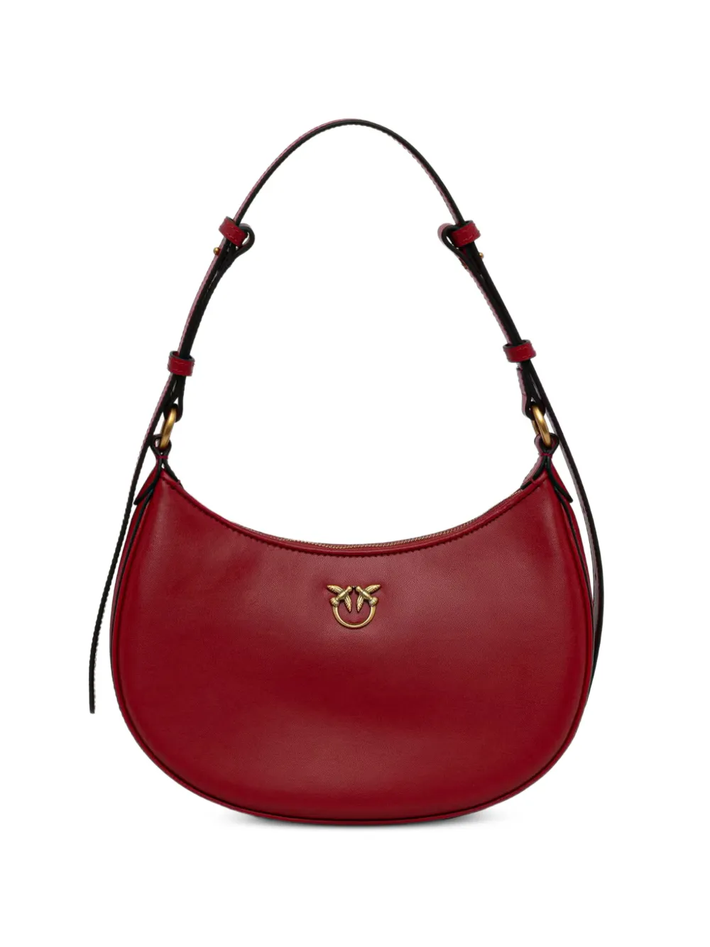 PINKO Half Moon Simply Love leather tote bag - Rot
