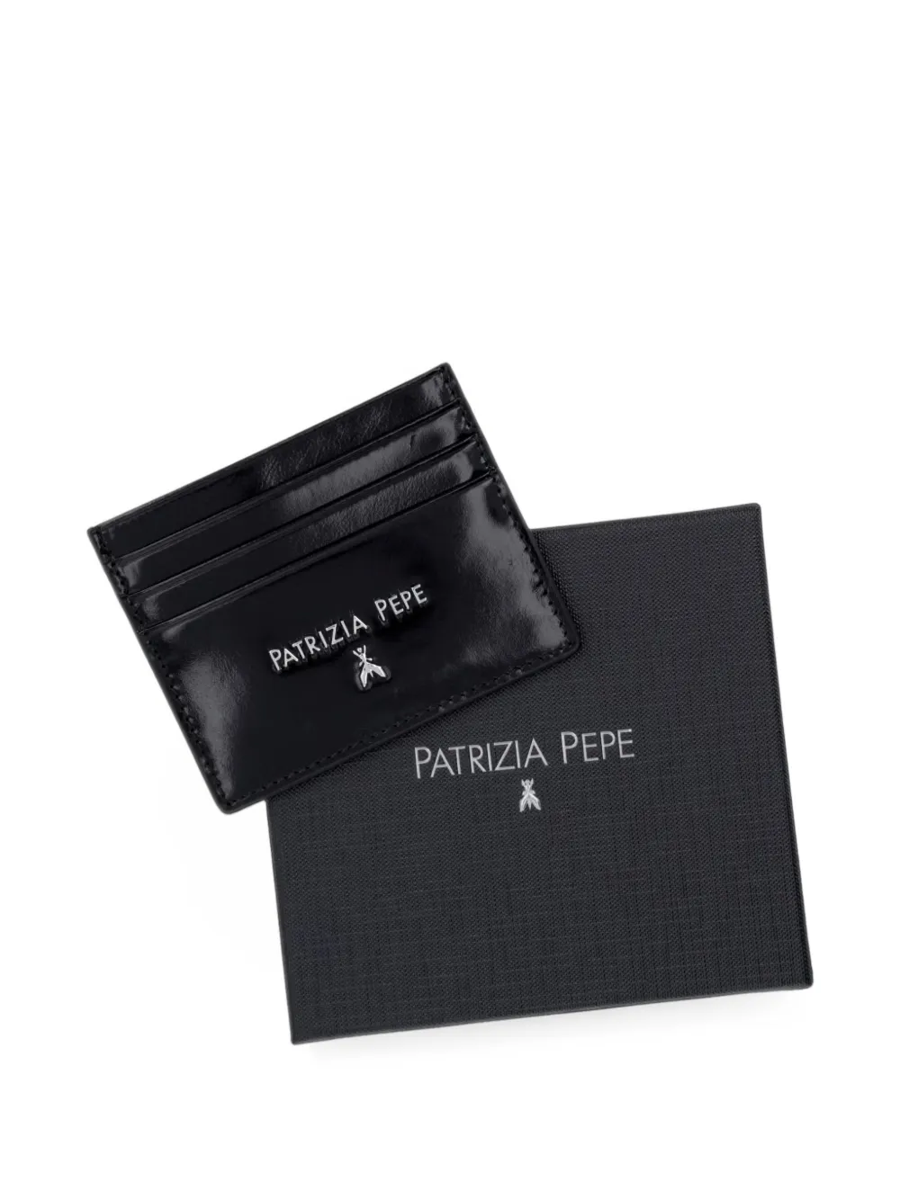 Patrizia Pepe Pasjeshouder met logoplakkaat Zwart