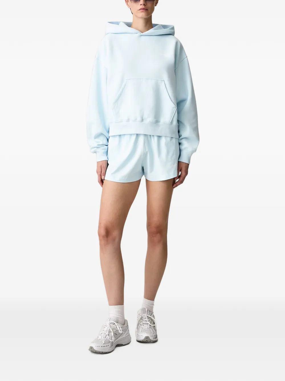 Sporty & Rich Shorts met logoprint Blauw