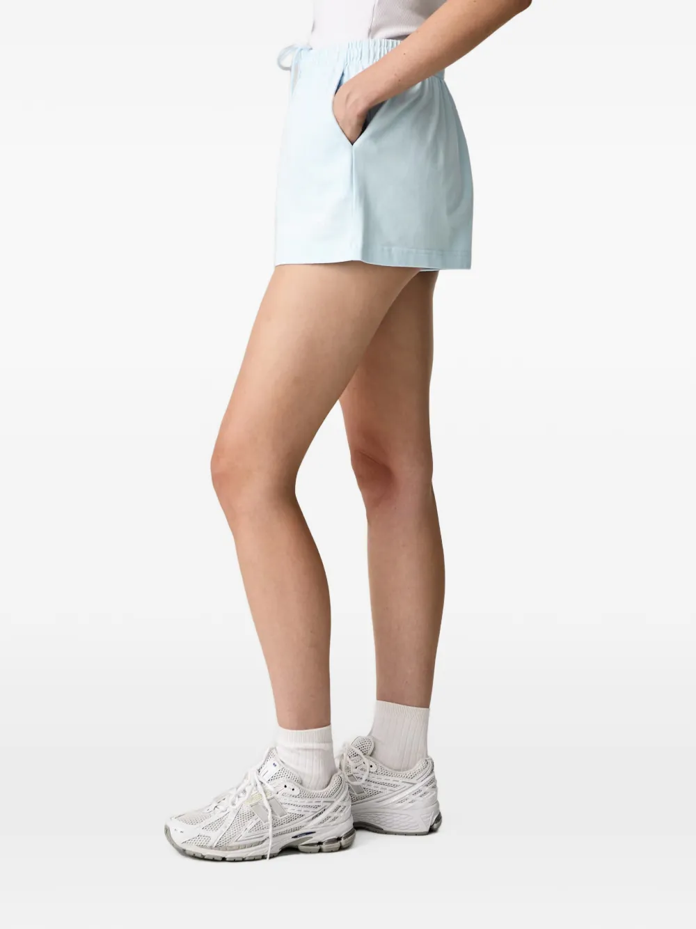 Sporty & Rich logo-print drawstring shorts