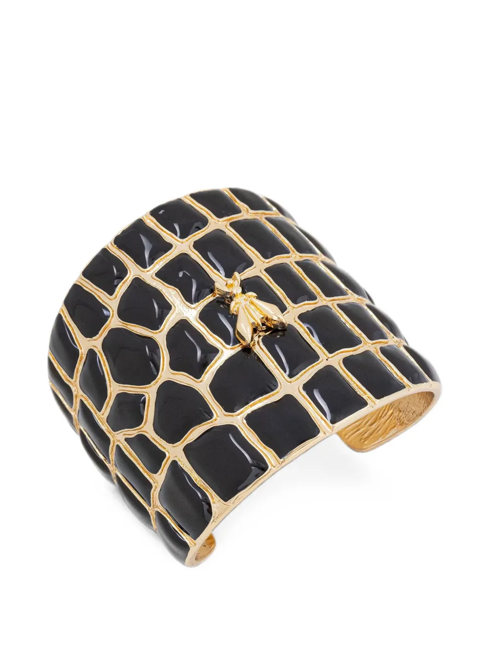 Patrizia Pepe Fly crocodile-effect cuff bracelet - Oro