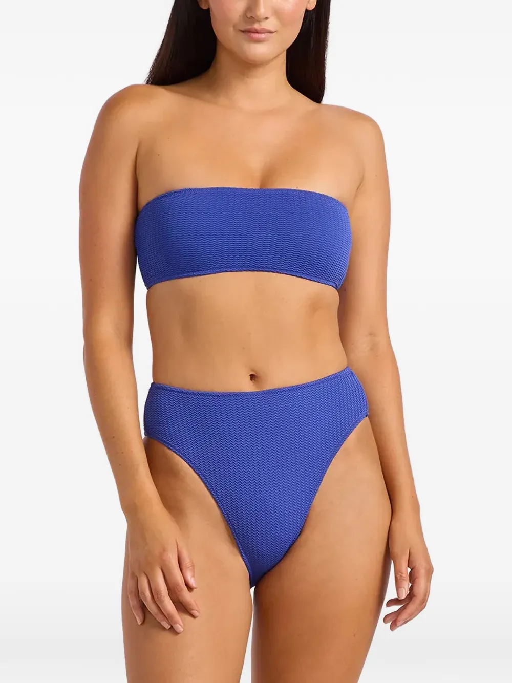 Seafolly Sea Dive textured bandeau bikini top - Bleu Seafolly Sea Dive textured bandeau bikini top - Bleu