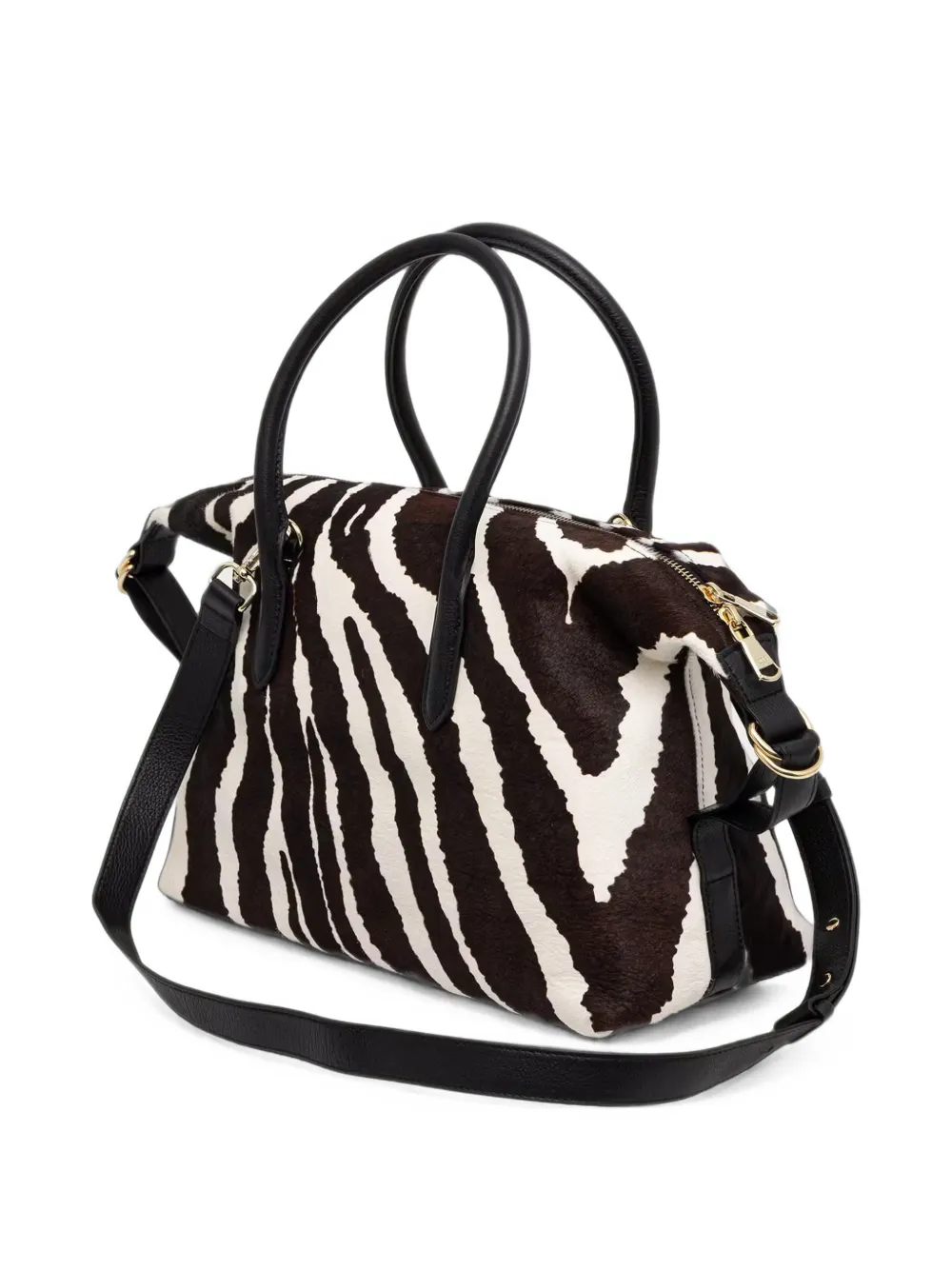 Patrizia Pepe Shopper met zebraprint Zwart