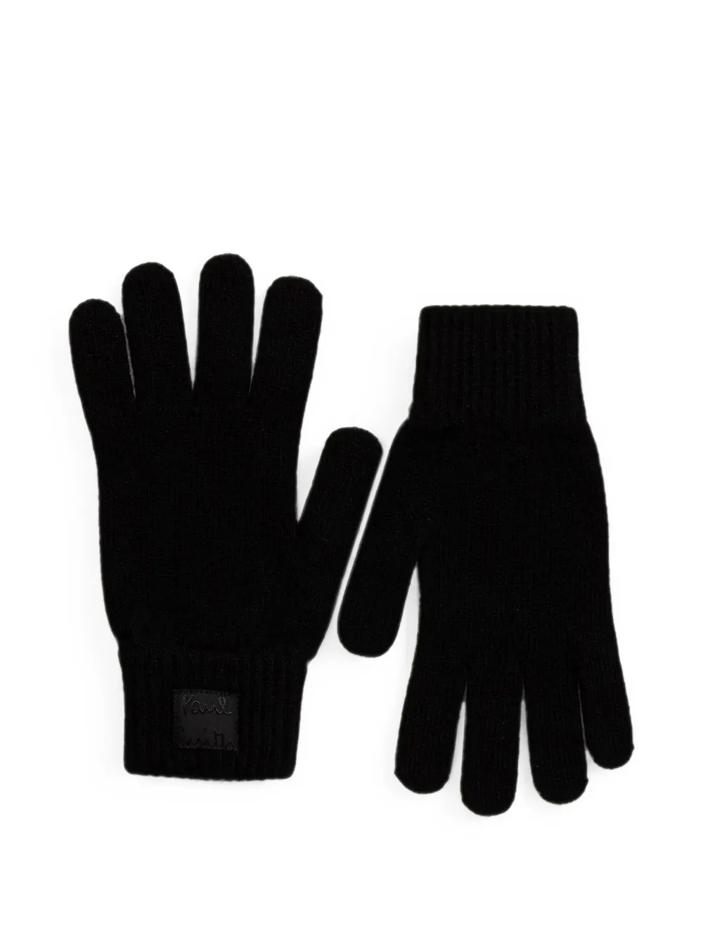 Paul Smith black cashmere-blend gloves