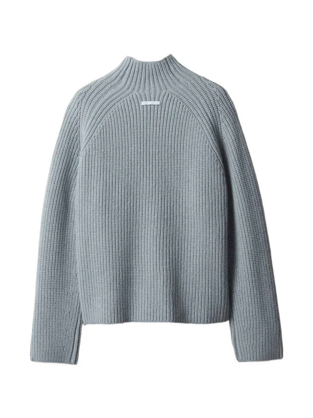 Maison Kitsuné Ribgebreide trui met knopen op de schouder Blauw