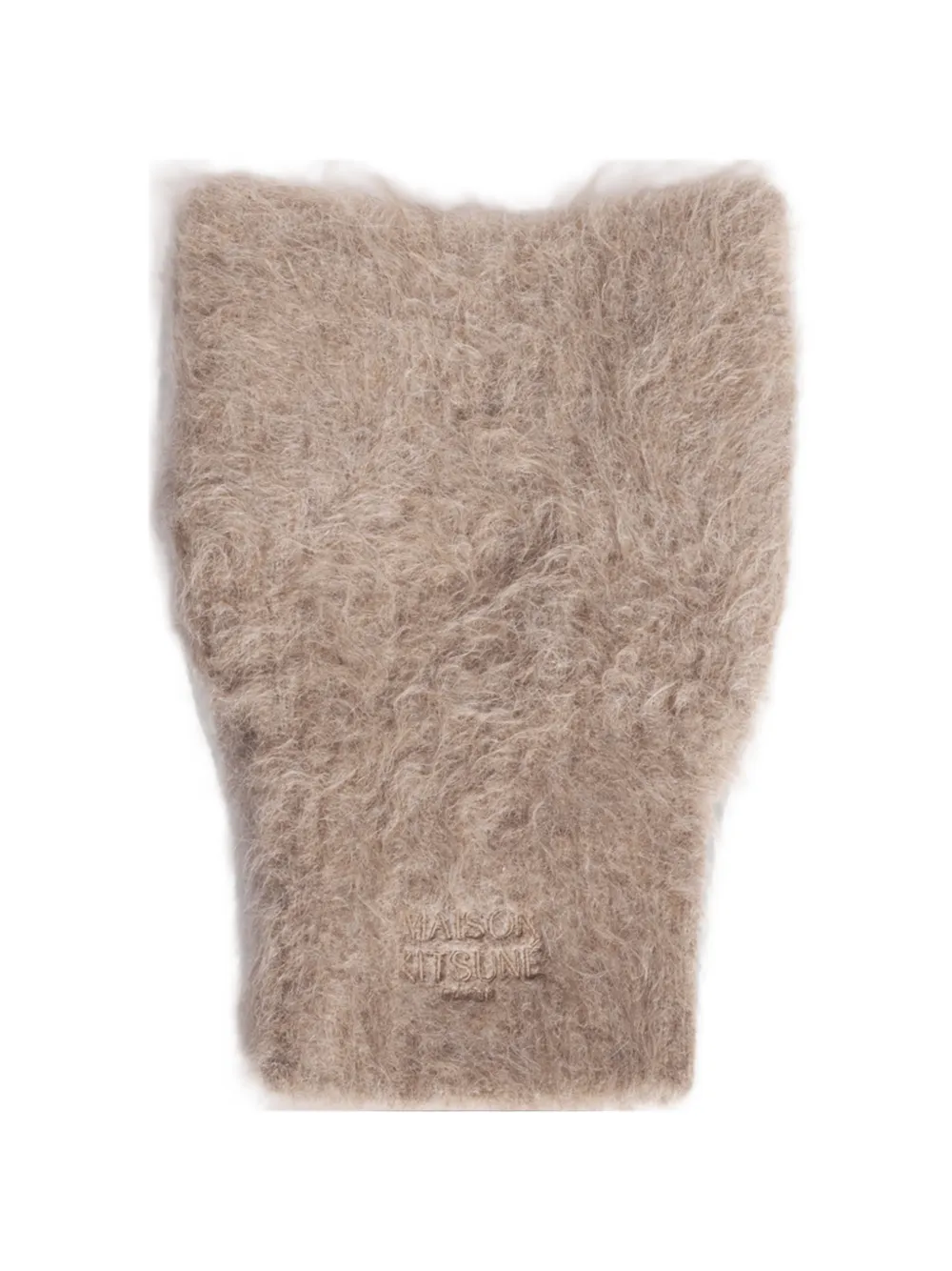 Maison Kitsuné Bivakmuts met vossenoren Beige