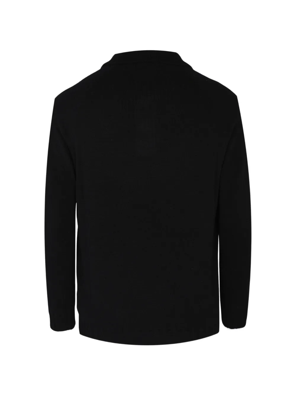 Tagliatore Voltaire poloshirt met lange mouwen Zwart